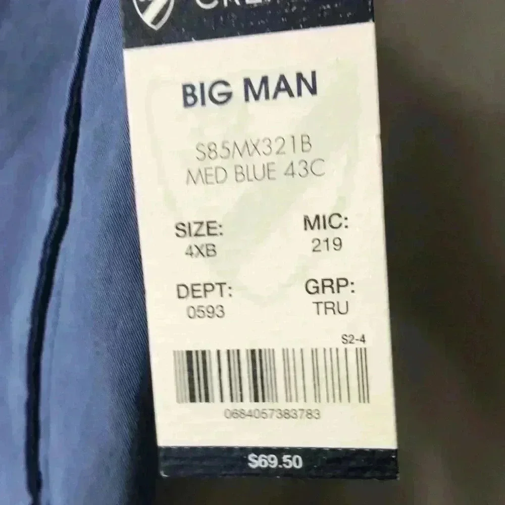 NWT MENS SZ 4XB SWIM‎ SHORTS BLUE SHARK DESIGN